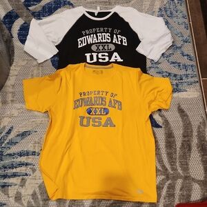 Men's Raglan and T-Shirt Set - Black/White and Yellow